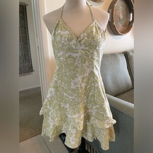 Zara Cotton Tropical Print Dress